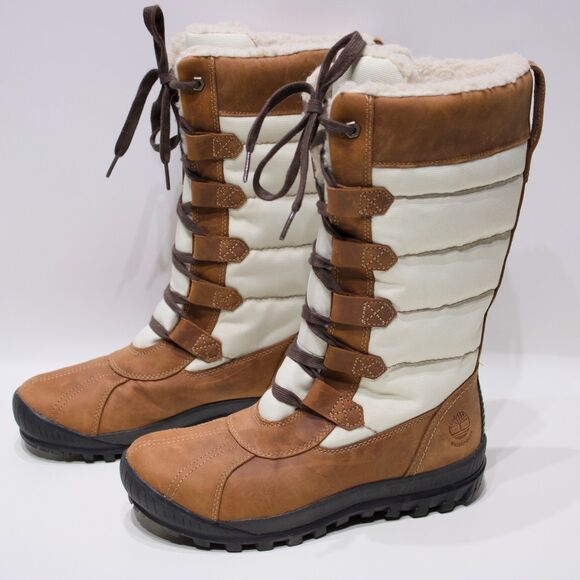 NWOB Timberland Mt. Holly Tall Waterproof Fleece Lined Winter Snow Boots Women 8 - Picture 1 of 12